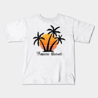 Tropical Sunset Kids T-Shirt